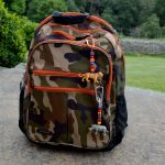 Tiger and Rhino Backpack Clips on Bag