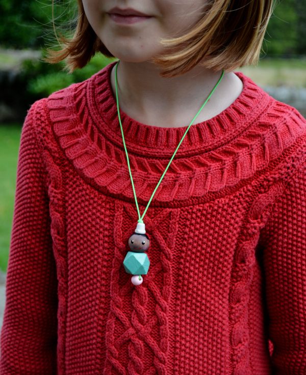 turquoise bead girl necklace